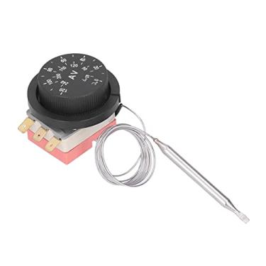 Imagem de Interruptor de Termostato de Ventilador Elétrico Ajustável 3 Pinos Design Kit de Sonda de Controle de Temperatura