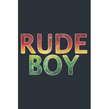 Imagem de Rude Boy Rastafari Jamaica Retro Vintage Gift: - Daily planner notebook, Size format 6.0 x 9.0 inches pages