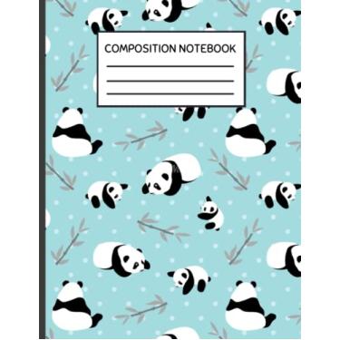 Imagem de Cute Panda Composition Notebook: Kawaii Panda Wide Ruled Primary Composition Notebook | 120 Pages | 8.5" x 11" | Incredible Notebook for School, Journaling, or Personal Use