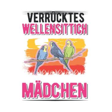 Imagem de Wellensittich Notizbuch: Verrücktes Wellensittich Mädchen Sittich / 6x9 Zoll / 120 karierte Seiten