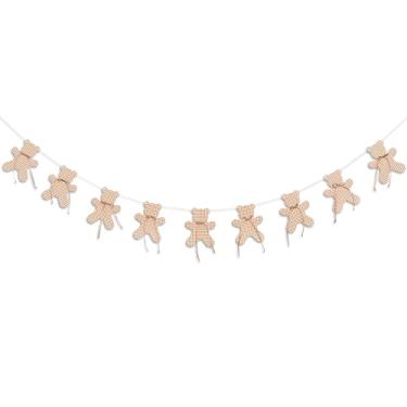 Imagem de ZAIBIANHAO Banner We Can Bearly Wait - Banner de roupas de bebê, macacões de manga curta para chá de bebê, varal de roupas faixa de festa de aniversário, material de festa neutro revelador de gênero