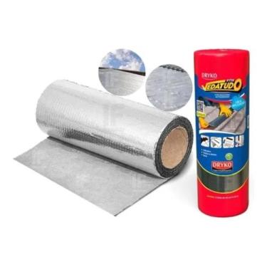 Imagem de fita manta asfáltica auto adesiva metalizada vedatudo 45cm x 10m  dryk