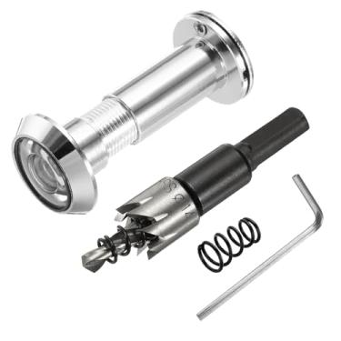 Imagem de PATIKIL Visualizador de porta de 9/40.6 cm, visor de porta de privacidade de cobre com capa de privacidade, 180 graus serve para porta de 1-3/10.2 cm a 2-15/40.6 cm com broca de 14 mm/0,55" para