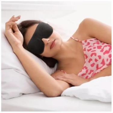 Imagem de Máscara de Dormir Luxo com Elástico Ajustável  Ideal para Viagens e Ca