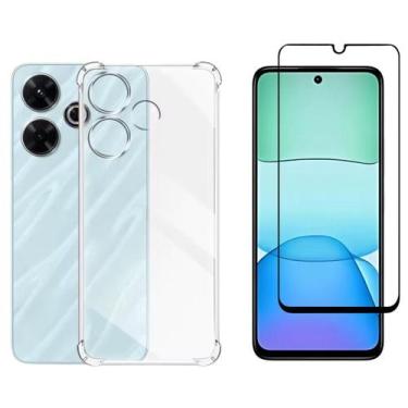Imagem de Kit Capa Anti-Shock + Película 3D Premium Para Redmi 13 4G - Blance