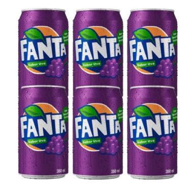 Imagem de Fanta UVA Lata 350ml 6unidades - Fanta coca cola