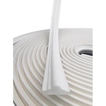 Imagem de Molduras Autoadesivas FlexíVeis Para Portas E Janelas Eva, 2,4 cm De Largura, 1cm De Espessura, 5m De Comprimento(5 metros,Branco)
