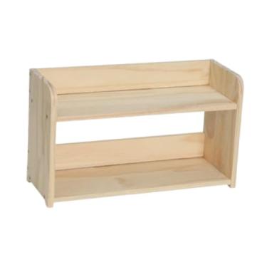 Imagem de DimyFew Desktop Storage Rack Count prateleira caneca de caneca de caneca Spice rack para de decoração em casa, 2 Camadas