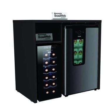 Imagem de Bar Bancada Para Embutir Cervejeira E Adega Vinhos
