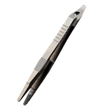 Imagem de oshhni Tweezer de liga de titânio para mulheres e homens não escorregadinhos de caça à sobranceira, 80mm