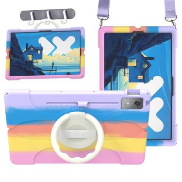 Imagem de HminSen Capa para tablet Lenovo Tab P12 de 12,7 polegadas, capa de silicone ajustável para tablet Lenovo Tab P12/Xiaoxin Pad Pro de 12,7 polegadas TB370FU/TB371FC/TB375FC (R-roxo)