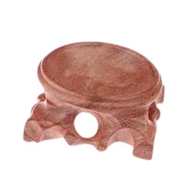 Imagem de Colaxi Base de suporte de madeira, artesanato de , colecionáveis, bola de esfera do globo de pedra para decoração de pedra da bola de , 3.5cmx2.5cm