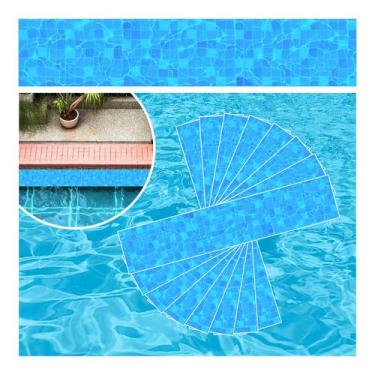 Imagem de Kit 12 Adesivos Piscina Vinílico Fundo Água 02 100x15cm - Resitank