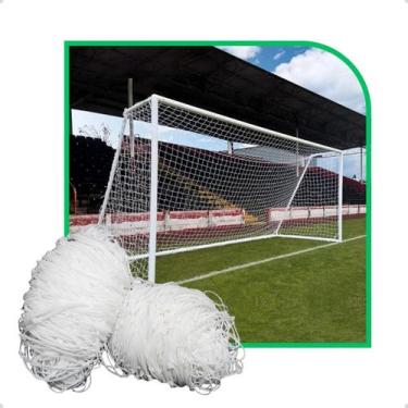 Imagem de Par de Rede de Futebol Campo Quadrada Fio 4mm Seda Véu de Noiva - Teni