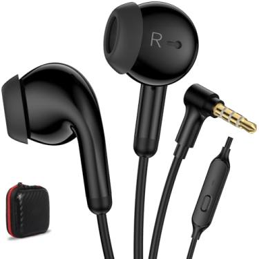 Imagem de Fones de ouvido com fio de 3,5 mm para estudantes da escola compatíveis com Nintendo Switch, iPod, Chromebook, laptop, PC, tablets, computador, MP3, MP4, iPhone 6, 5S, fones de ouvido com fio de 3,5
