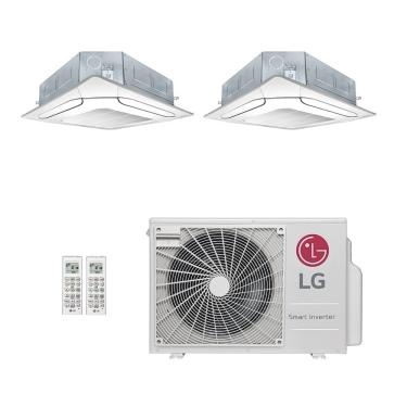 Imagem de Ar-Condicionado Multi Split Inverter LG 18.000 (2x Evap Cassete 4 Vias 12.000) Quente/Frio 220V