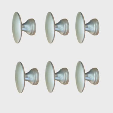 Imagem de Kit 6 Puxadores Para Móveis Porta Gaveta Armário Ponto Redondo