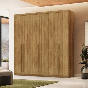 Imagem de Guarda-Roupa com Maleiro interno 6 Portas 3 Gavetas Dubai Nature 100% MDF - Vila Rica