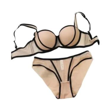 Imagem de Conjunto De Calcinha De Sutiã Push-up Sexy Feminino Francês Alças Ajus