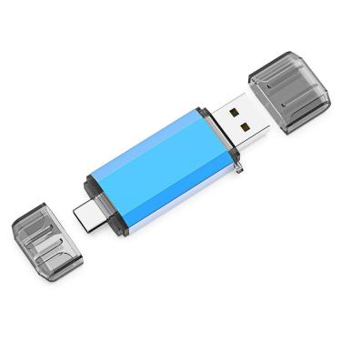 Imagem de Unidade Flash USB KOOTION 128GB 2 em 1 OTG USB 3.0/Tipo C Azul