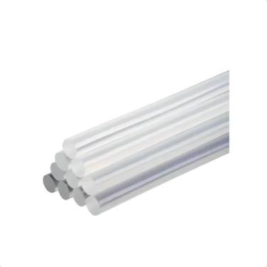 Imagem de Kit 20 Bastão D Cola Quente Fino 7Mm X 30Cm Branco P Pistola - Hot Glu