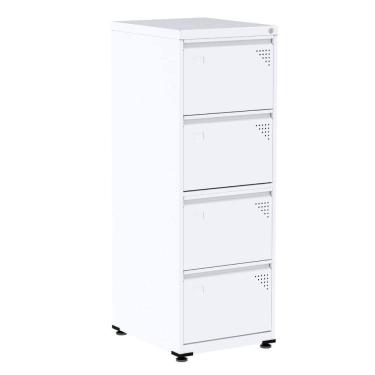 Imagem de Armário de Arquivo de Aço Pandin 4 Gavetas gavetas Branco