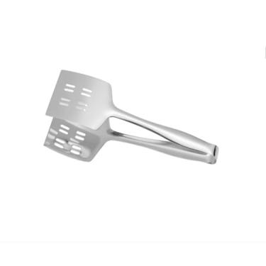 Imagem de Clipe de colher de peixe de fritura alargado de aço inoxidável, versátil para fritar bifes, panquecas e clipe de comida, 2 peças (1270)