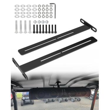 Imagem de EXODIOS Suporte em T para barra de alto-falante de carrinho de golfe, compatível com SE18, SE26, SEB26, SEDS32 Soundbars, suporte de alto-falante de metal ajustável para teto de carrinho de golfe