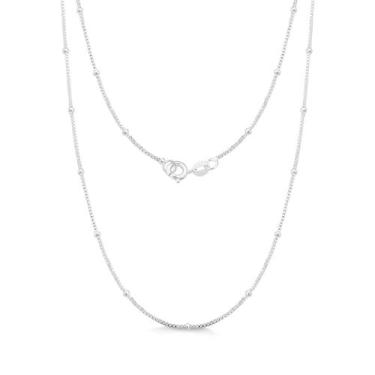 Imagem de Corrente Veneziana Bolinha 1,5mm 50cm Prata 925 - AMENNA PRATAS