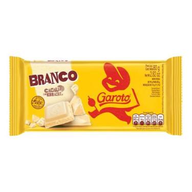 Imagem de Kit c/ 3 Chocolate branco Garoto barra 80g