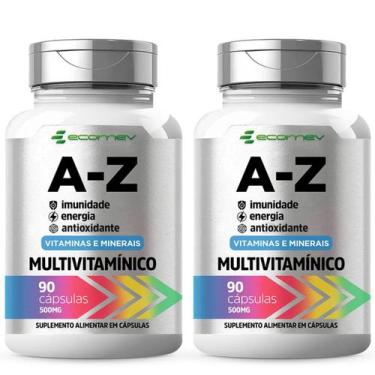 Imagem de 2x Multivitaminico A Z 22 Vitaminas 500Mg 90 Cápsulas Ecomev