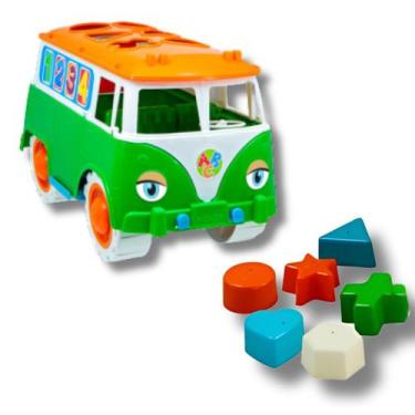 Imagem de Carrinho de Brinquedo Kombica Gugu Formas para Encaixar - Kendy Brinqu