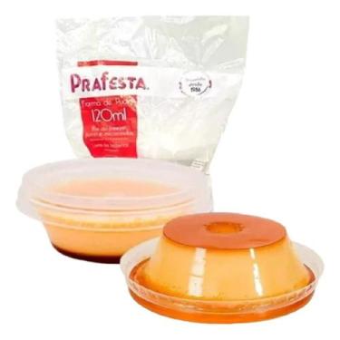 Imagem de Kit 12un Forma Mini Pudim C/sobretampa Forneável 120ml  - Prafesta