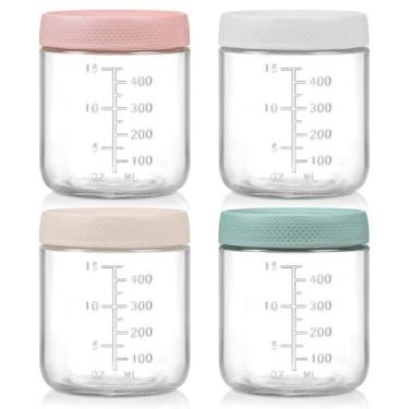 Imagem de Recipientes para alimentos POIKSHARK Overnight Oats 480 ml de vidro, p