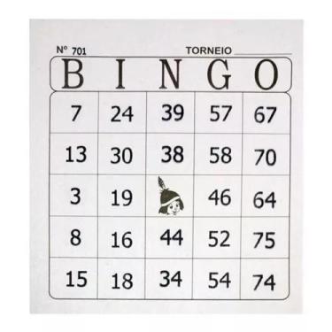 Imagem de Cartela De Bingo Tamoio Jornal - 5 Blocos C/ 100 Folhas Cada