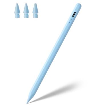 Imagem de Caneta Stylus para iPad A16 11ª 10ª 9ª 8ª 7ª 6ª geração, iPad Pro 12.9 11 33.0 cm M4, iPad Air M3 M2 5ª 4ª 3ª geração, iPad Mini A17 Pro 7 6 5, para Apple Pencil Alternative, Palm Rejection (azul)