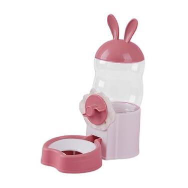 Imagem de IEUDNS Bebedouro para cães e gatos, bebedouro com superfície lisa e prático, fonte de água para codornas, ouriços, coelhos chinchilas, Rosa