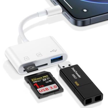 Imagem de Adaptador de câmera digital USB C para iPhone 16e/16 Pro/Max/16 Plus/16/15, leitor de cartão de memória tipo C, adaptador de cartão micro SD para Android USBC para SD para Samsung Galaxy A56 5G/A36