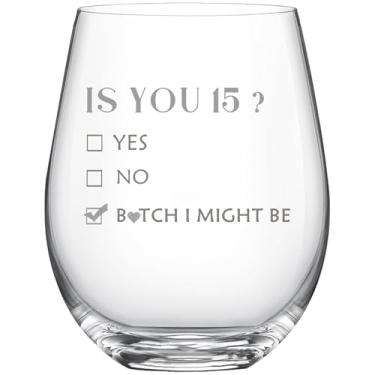 Imagem de ERYUWOZA Presentes de aniversário de 15 anos para meninas e meninos adolescentes, copo de vidro para 15 anos, decorações de artigos de festa de 15 anos, 510 g