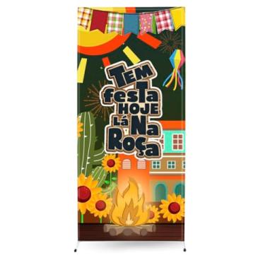 Imagem de Painel Lateral Romano Veste Fácil 0,90x2,20m Festa Junina (PLFJN0004)