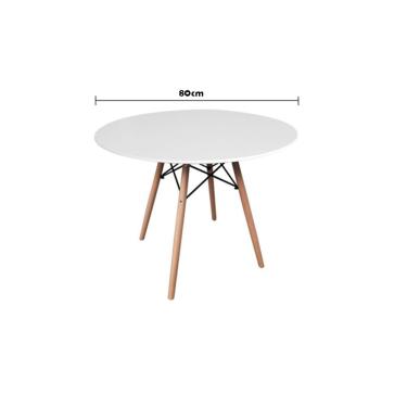Imagem de Mesa De Jantar Redonda Eames Eiffel 80cm Branca