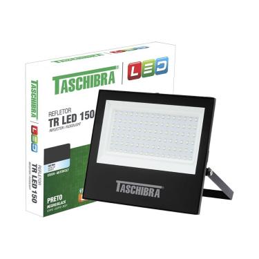 Imagem de Refletor Taschibra Led Tr Slim 150W Luz Branco Fria 6500K Preto Bivolt