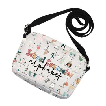 Imagem de MNIGIU Presente de conselheiro escolar presente de agradecimento presente de formatura escola conselheiro alfabeto bolsa transversal para orientador, Abc, Casual