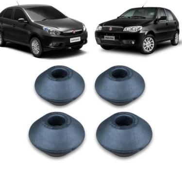 Imagem de Kit 4 Coxim Calço do Amortecedor Traseiro Palio E Siena - Borfix