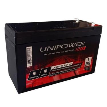 Imagem de Bateria Selada 12V 7SEG Unipower Alarme e Segurança