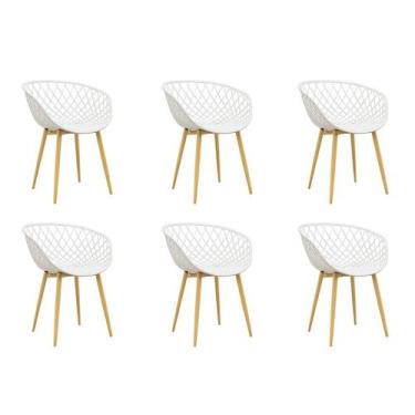Imagem de Conjunto com 6 Cadeiras Clarice Branco - Rivatti