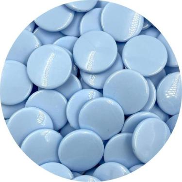Imagem de Miçanga Passante Redondo Chato 25mm Azul 10pçs 25g - Macall