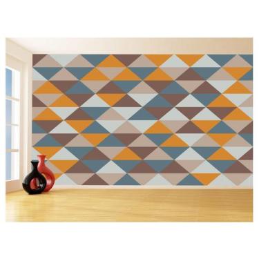 Imagem de Papel De Parede Geométrico Triângulos GMT34 1,75X2,0M - Você Decora