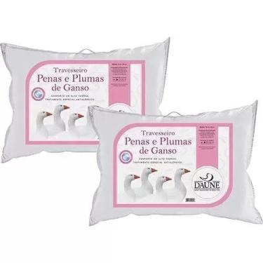 Imagem de Kit Travesseiros 95% Penas e 5% Plumas de Ganso 50 x 70 cm - Daune