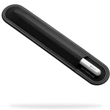 Imagem de Suporte Stylus Afterplug para Apple Pencil 1st & 2nd, USB-C, Pro e Slim Stylus – Capa elástica resistente a rasgos, base de microfibra e adesivo 3M para fixação em capas de iPad e tablet, preto